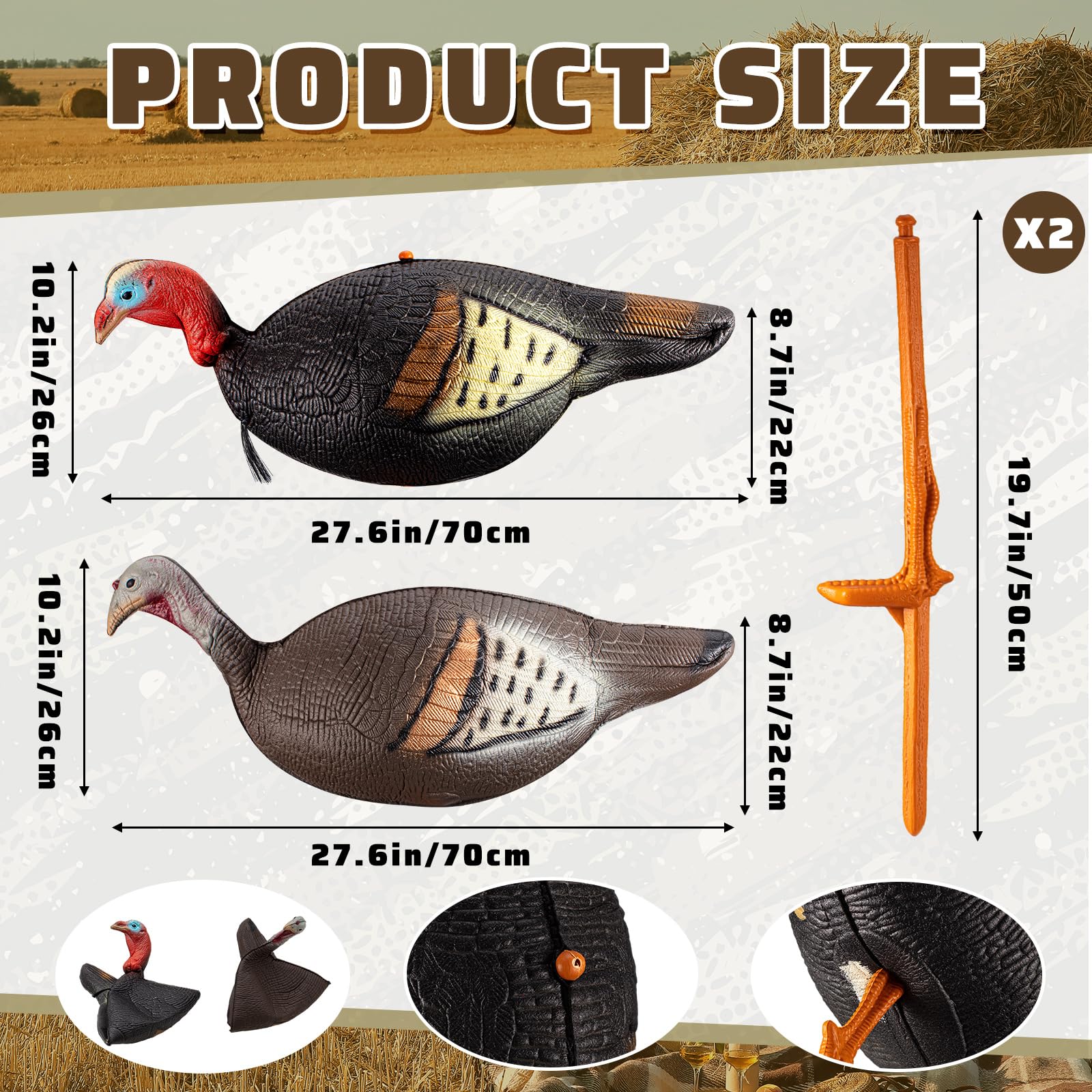 Amazon.co.jp: Poen 2個 展望 鶏 七面鳥 おり スタンディング